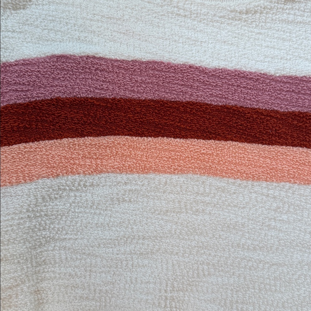 Faherty Women’s Vista Stripe French Terry Pullover Sweatshirt Size X-Small - Picture 4 of 10